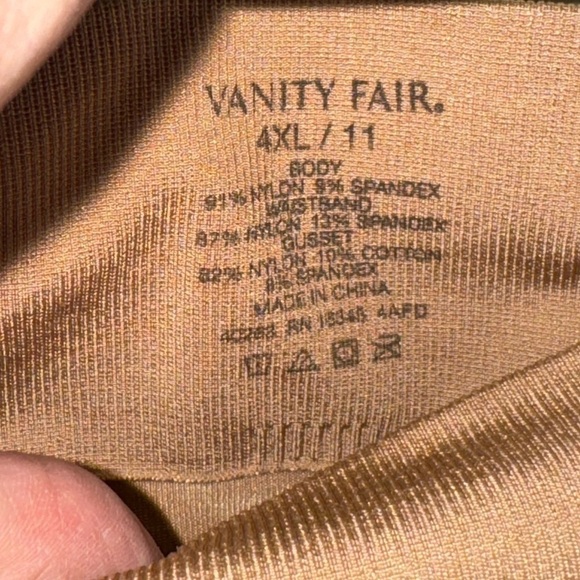 Vanity Fair Compression Panty Shapewear 4XL / 11 Dark Nude - Picture 3 of 3